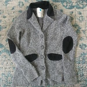 Anthropologie Sweater Blazer Jacket Patches S